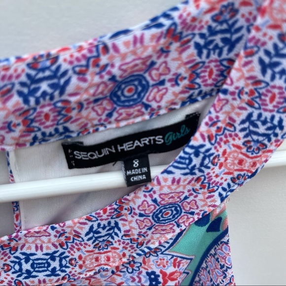 NWOT Sequin Hearts Girls Sleeveless Dress - Picture 3 of 5